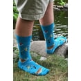 thumbnail image 4 of MeMoi Men's It's Fishing Time Bamboo Blend Novelty Crew Sock - Mens - Male, 10-13, Capri Breeze, 4 of 4