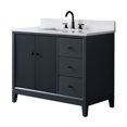 thumbnail image 5 of Vanity Art 42" Bathroom Vanity with Sink and Engineered Marble Top, Freestanding Storage Cabinet with 2 Drawers, 1 Shelf and Flip Down Tray, 5 of 8