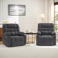 thumbnail image 5 of MCombo 27.2" Extra Wide Dual Motor Lift Chair, Dual Zone Heat, Infinite Position Recliner for Elderly, Dark Grey Fabric, 5 of 13