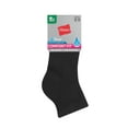thumbnail image 3 of Hanes Comfort Fit Women's Ankle Socks, 6-Pairs Black/Pink 5-9, 3 of 4