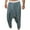 Gray, variant on Diufon Men's Casual Wide Leg Pants Elastic Waist Baggy Solid Color Full Length Cropped Trousers with Pockets