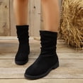 thumbnail image 5 of Willtoo Boots for Women Slouch Mid Calf Boots, Ruched Round Toe Low Block Heel Fashion Shoes, Casual Non-Slip Pull On Winter Daily Wear Boots, 5 of 6