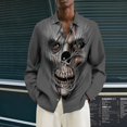 thumbnail image 2 of De Camisas de manga larga estampadas para hombre Camisas casuales holgadas de manga larga estampadas, 2 of 8