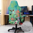 thumbnail image 7 of SEANATIVE 4 Piece Set Gaming Chair Slipcover, Soft Decorative Computer Chair Cover with Armrest Covers Scratch-Proof Office Bedroom Decor, Gamer Accessories, Hummingbird Daisy Flower Green, 7 of 7
