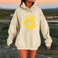 thumbnail image 2 of Olyvenn Womens Sunflower Sweatshirts Graphic Hoodie for Women Sunflower and Butterfly Shirt Long Sleeve Pullover Tops Beige S, 2 of 4