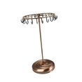 thumbnail image 4 of Soporte giratorio para joyas, estante de almacenamiento para collares y pendientes, base estable, estante de exhibición de joyas, organizador de joyas Marrón, 4 of 8