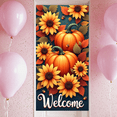 thumbnail image 2 of Decorative Design Autumn Banner Pumpkin Leaves Sunflowers for Thanksgiving Fall Welcome Party, 2 of 9