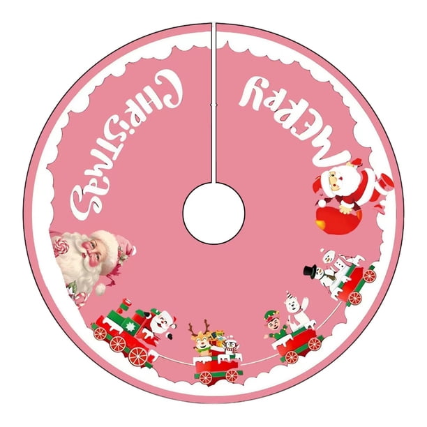 Adorno de falda de árbol de Navidad, decoración reutilizable, decoración navideña, alfombra para árbol de Navidad Estilo F