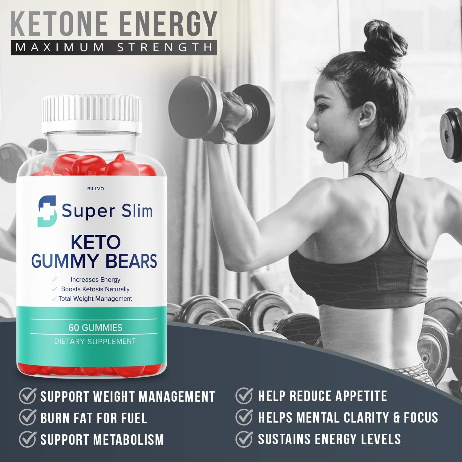 2 Pack Super Slim Keto ACV Gummy Bears Super Slim Keto Gummies ACV Bears Formula 120 Gummies
