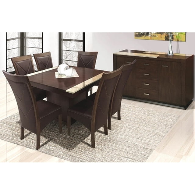 Comedor Kessa Muebles Monclova 6 Sillas Café