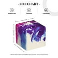thumbnail image 4 of Gukieu Dual Skulls Colorful Fusion Print Leather Tissue Box, PVC Waterproof Velcro Opening and Closing Square Tissue Box Holder, Suitable for Home and Office Decoration, 4 of 7