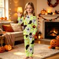thumbnail image 2 of Miaoju Cotton Halloween Pajamas Front Print Long Set Sleepwear for Top and Pant Matching Cotton 2 Piece Nightwear 2 Piece Cotton Pajama Outfits Comfy Sleepwear, 2 of 5