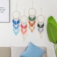 thumbnail image 5 of Large Dream Catcher Macrame Boho Wall Hanging Decor Woven Feather Tassels Dreamcatcher Decoration for Teen Girl Room Nursery Bedroom Dorm Chic Gift, 7.87X21.6 inch, Home Decor, 5 of 8