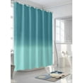 thumbnail image 3 of Shower Curtain Teal Turquoise Blue Shower Curtains for Bathroom, Waterproof Polyester Shower Curtain Set with Hooks, Extra Long 72" x 96" Gradient Gradual Color, 3 of 6