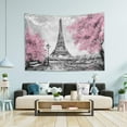 thumbnail image 4 of GZHJMY Eiffel Tower Pink Tree Tapestry Aesthetic Tapestries for Bedroom Multi Color 60" x 51" Inches Gift Decor, 4 of 6