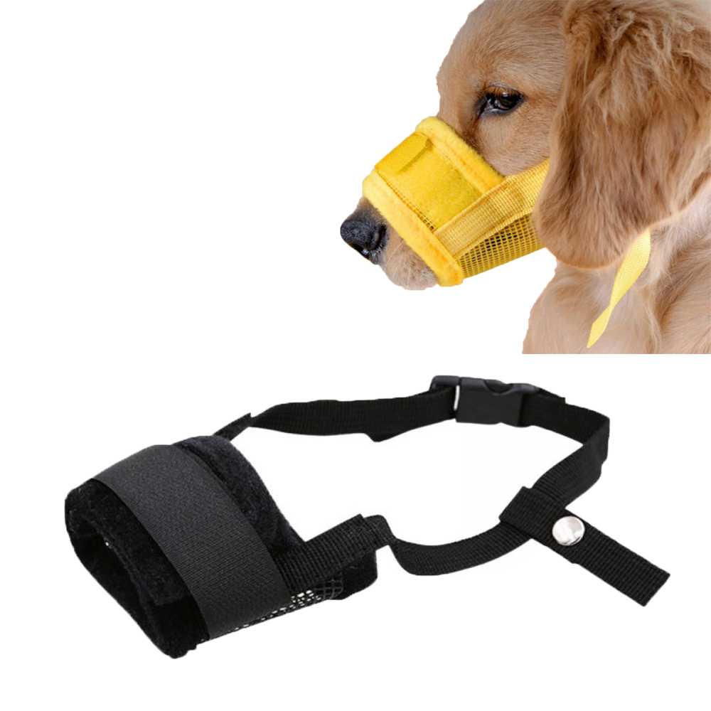 JANDEL Dog Muzzle for Small Medium Large Dogs, Soft Breathable Cloth Safety Mouth Cover, Anti
