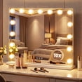 thumbnail image 1 of Gymax Vanity Mirror w/ Lights 23" x 18" Lighted Makeup Mirror w/ 10X Magnification, 1 of 10