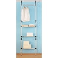 thumbnail image 3 of vidaXL Telescopic Wardrobe System with Rods and Shelf Aluminium, 3 of 5