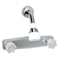 thumbnail image 1 of Phoenix Shower Control Valve PF214334 2 Valve; Single Piece Wall Mount; Brass Compression Valve; 8 Inch; 2 Clear Crystal Acrylic Knob Handle; Polished Chrome Plated; Plastic Underbody, 1 of 1