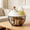 Yellow, variant on Wrought Iron Egg Basket & Produce Storage Container - Farmhouse Style Kitchen Organizer with Chick Design, Cute Decorative Egg Container Holder Egg Collection Basket for Kitchen