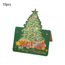 WEGFTDUOP Christmas Christmas Tree Stamping Greeting Cards Flower Shop Baking Gift Giving Small Cards Message Cards