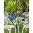 thumbnail image 2 of Outdoor Tablecloth with Umbrella Hole and Zipper, St. Patrick's Day Round Table Cloth 60 Inch Waterproof Tablecloth, Green Truck Clovers Floral Butterfly Wood Picnic Table Cover for Patio Camping, 2 of 7