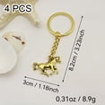 thumbnail image 4 of Jiibva 4Pcs Racing Horse Pendant Key Chain Running Horse Metal Keychain Vintage Pendant Keyring Jewelry Pendant For Bags, 4 of 7