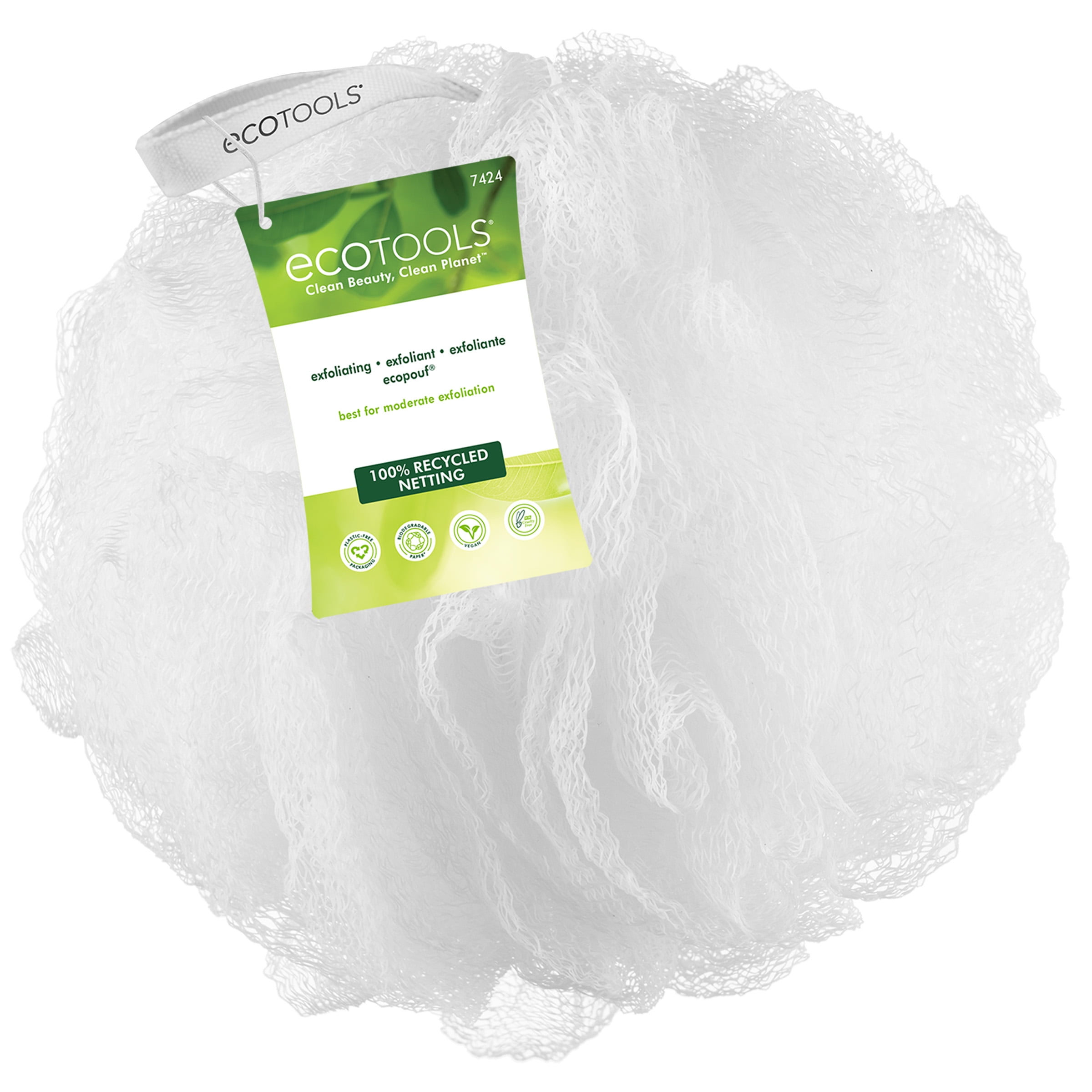 EcoTools Exfoliating EcoPouf Bath Sponge, Deep Cleansing Body Loofah