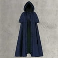 thumbnail image 6 of Hvyesh Long Hooded Cloak for Women Men Velvet Cape Medieval Long Cape Halloween Costumes for Women Men, 6 of 6