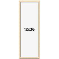 12x36 Frame Beige Real Wood Picture Frame Width 0.75 inches | Interior Frame Depth 0.5 inches |