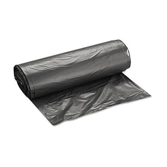 Inteplast S334016K High-Density Can Liner, 33 x 40, 33gal, 16mic, Black, 25/Roll, 10 Rolls/Carton