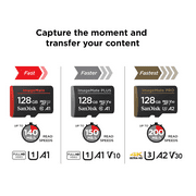 SanDisk 128GB ImageMate microSDXC UHS-1 Memory Card with Adapter - C10, U1, Full HD, A1 Micro SD Card - SDSQUAR-128G-AW6KA