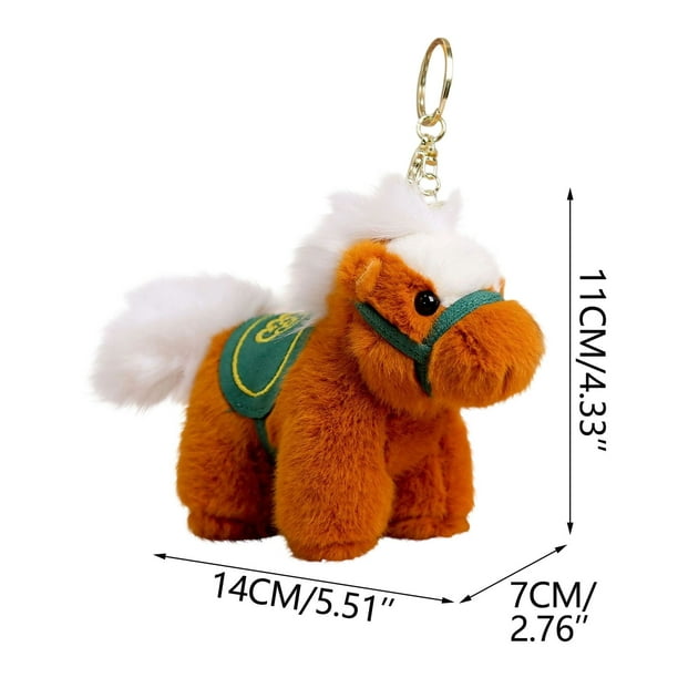 2026 Año Del Caballo Lucky Cloud Plush Lindo Llavero de Caballo de Guerra 10 cm Encanto de Peluche para Bolsas Regalo de Decoración de Año Nuevo Lunar