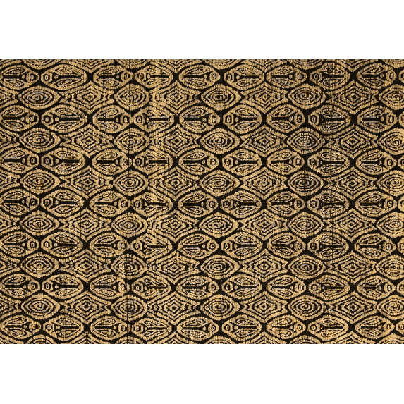 Ahgly Company Indoor Rectangle Abstract Brown Modern Area Rugs, 2' x 4'