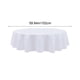 thumbnail image 3 of Mantel Redondo de Poliéster Impermeable de Color Sólido, 152cm Negro o Blanco, Cubierta Duradera y Resistente a Manchas para Reuniones en Comedor/Sala de Estar, 3 of 6