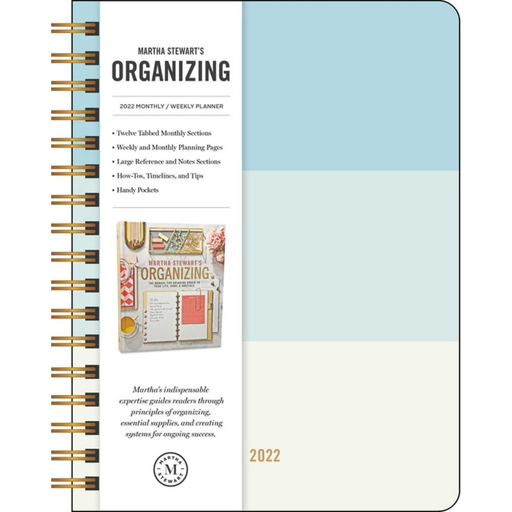Martha Stewart's Organizing 2022 Monthly/Weekly Planner Calendar (Other