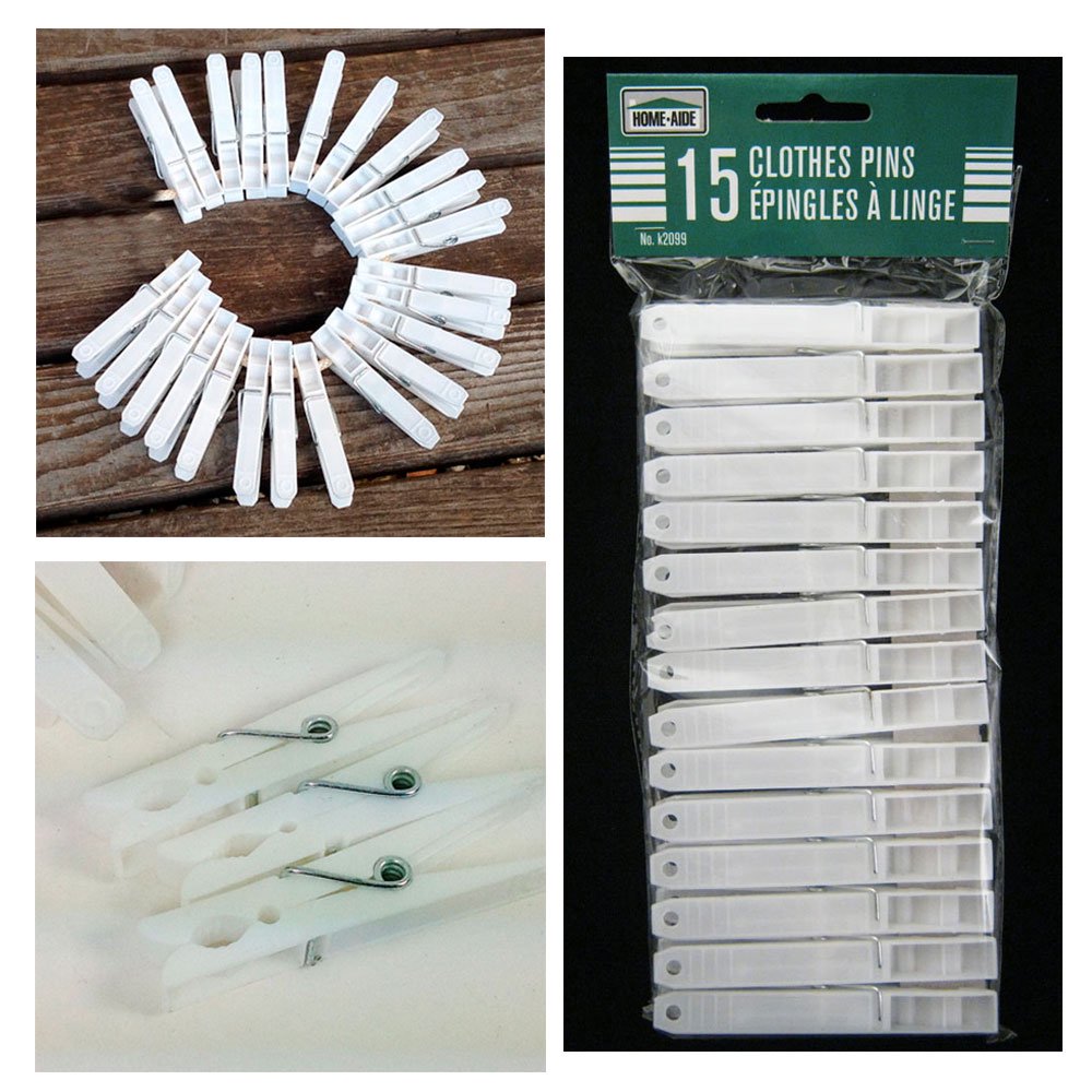 AllTopBargains 30 Heavy Duty Plastic Clothes Pins Clothespins Laundry