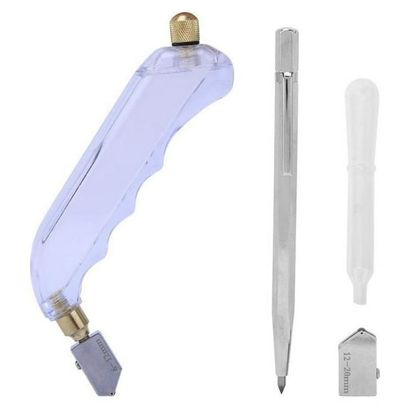 Oil Glass Cutter Glass Cutting Tool Cutter Steel 45 Steel Handle for Glass Diamond Mineral Cutting