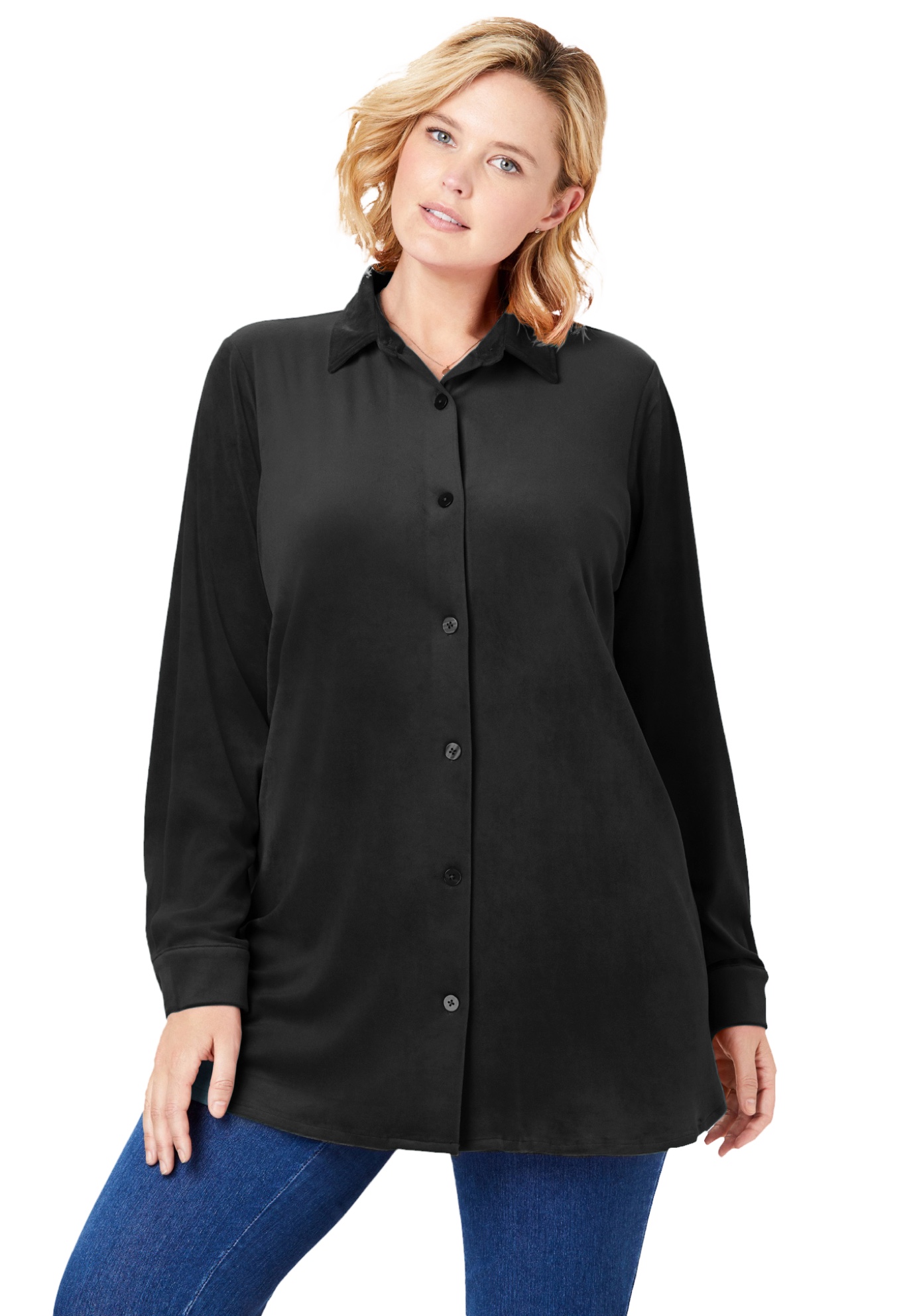 Size Velour Shirt Shirt 