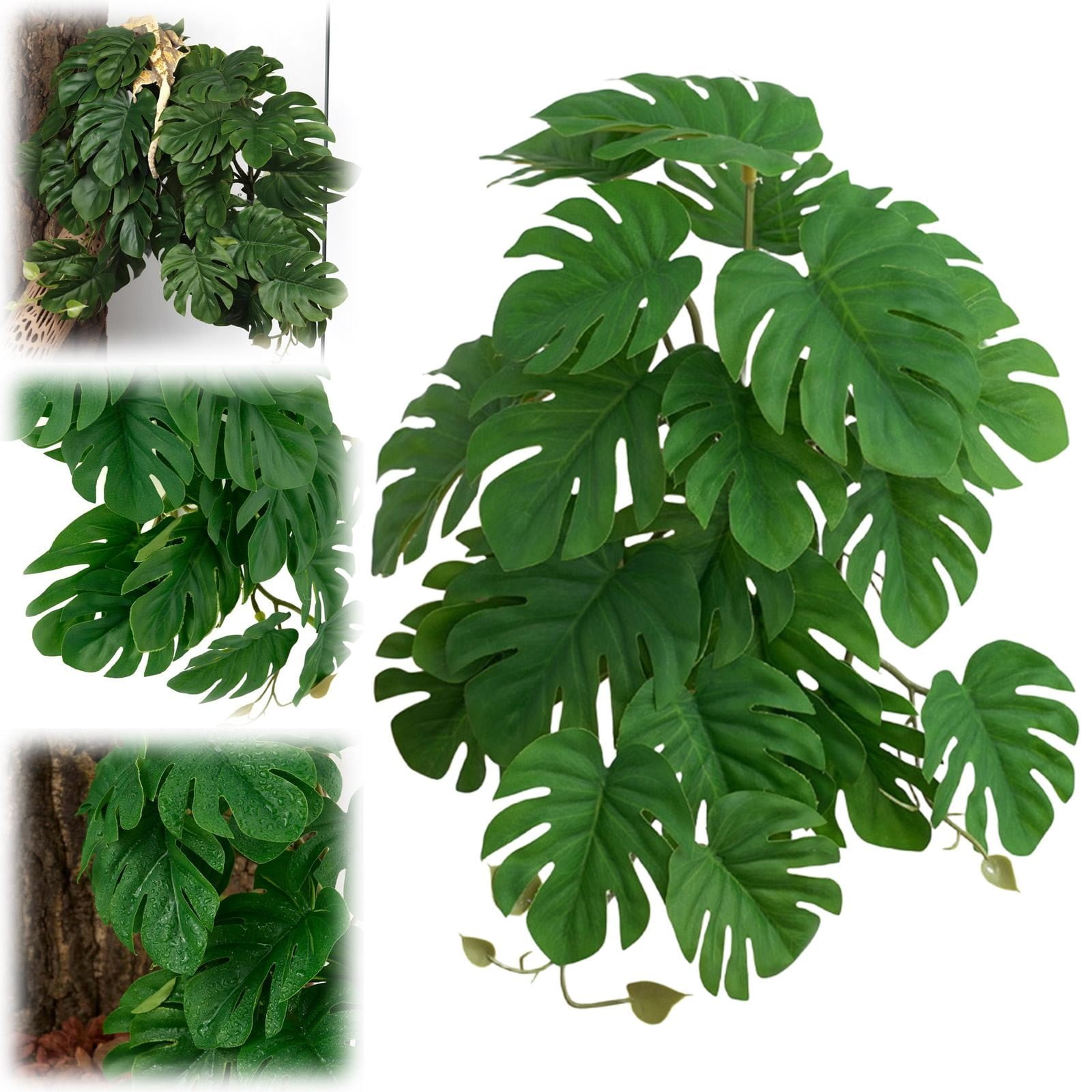 Horplkj Reptile Plants for Terrarium Green