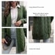 thumbnail image 5 of Cárdigan de punto de manga larga para mujer, cárdigan holgado informal elegante de Color puro, suéter para la vida diaria, trabajo OD verde S, 5 of 6