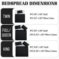 thumbnail image 5 of IR Imperial Rooms 3 Piece Adult Quilt Set Bedding Microfiber Soft Embossed Bedspread with 2 Pillow Shams Black King, 5 of 12