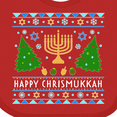 thumbnail image 4 of Inktastic Happy Chrismukkah Sweater Style with Menorah and Trees Boys or Girls Baby Bib, 4 of 4