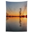 thumbnail image 3 of Ambesonne Nautical Tablecloth Rectangular Table Cover, Sunset on Lake Tahoe, 60"x90", Orange Blue, 3 of 4