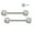 Clear, variant on BodyJewelryOnline Nipple Barbell Implant Grade Titanium with CZ bezel Set Internally Threaded Women