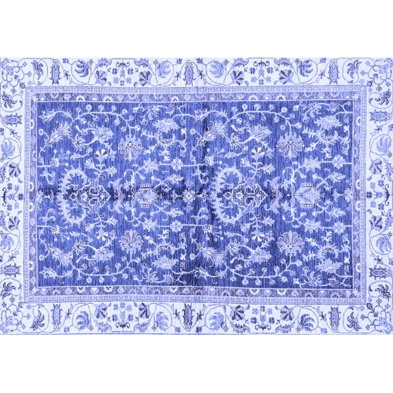 Ahgly Company Indoor Rectangle Oriental Blue Traditional Area Rugs, 8' x 12'