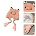 thumbnail image 4 of Trendy Beanie Hat Cute for Frog Shape Knitted Hat Windproof Cold Hat All-match Birthday Festival Gift for Male Female Co, 4 of 19