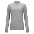 thumbnail image 4 of RMGVDSD Sweaters For Women Long Sleeve Pullover Elegant Solid Color Autumn Winter Warm Sweater Comfort Pullover Sweater Tops /Grey, 4 of 6
