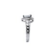 thumbnail image 2 of Metals Jewelry Men's / Women's 18k White Gold Plated Heart CZ Wedding Band Ring Size, 2 of 5