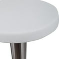 thumbnail image 6 of Uttermost 24956 Masika 11" Diameter Resin Top Stainless Steel Side Table - White, 6 of 8